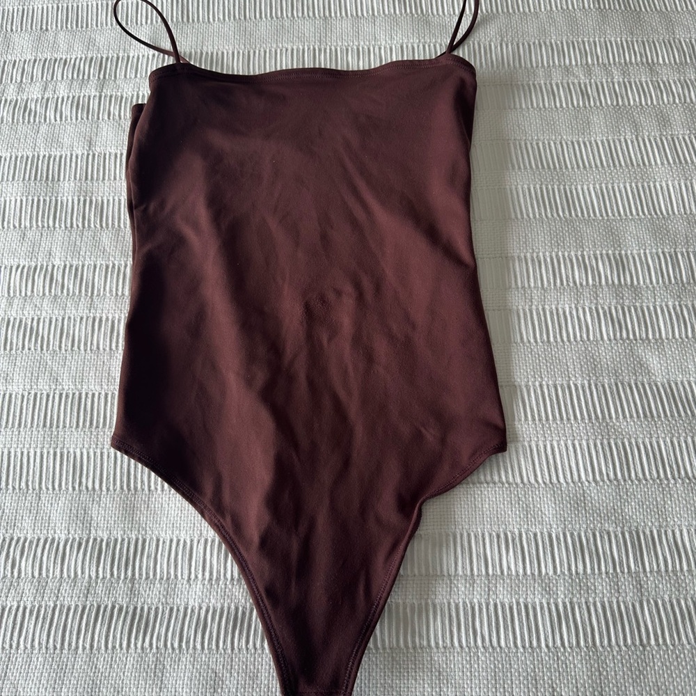 A&F Brown Thin Straps Bodysuit